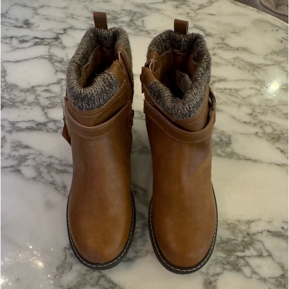 NWT Muk Luks Women’s Garland Gina Knit Cuff Ankle Boots 6.5W - wide size - Picture 7 of 13